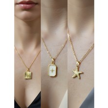 NKT Collection Üçlü Kombin Altın Kaplama Sembol Kolye Seti