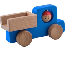 Gri Ahşap Kamyon - Şık ve Dayanıklı Çocuk Oyuncak Aracı