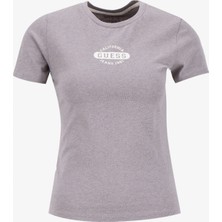 Guess Jeans Yuvarlak Yaka Baskılı Çok Renkli Kadın T-Shirt Guess Jeans Kadın Slim Fit T-Shirt