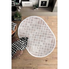 Halı Sepeti Enti Bonn 8802 Krem Oval Iskandinav Halı Salon Halısı Kesme Halı Yolluk