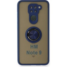 Royal Case Redmi Note 9 Kılıf Yüzüklü ve Stant Özellikli Şık Premium Silikon Kapak Ryc/montreal Yüzüklü