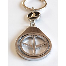 Moncuk Design Hareketli Uçak Figürlü Metal Anahtarlık