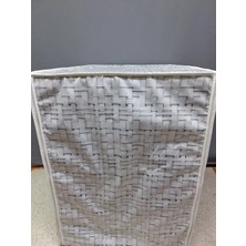 Kumaş Dokulu Pvc Kaplı Su Geçirmez Çamaşır ve Kurutma Makinesi Örtüsü, Gri