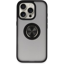 Techno Guru iPhone 16 Pro Max Kılıf Arkası Buz Tasarımlı ve Yüzüklü Kenarları Renkli Şık Montreal Yüzüklü Silikon Kapak