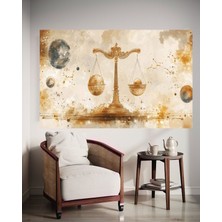 Özkacar Group Adalet Terazisi V2 Kanvas Tablo Ev Dekarasyon Hediyelik Duvar Süsü