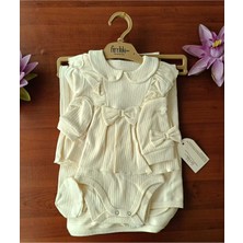 Mdrandy 7 Lü Bebek Zıbın Seti Hastane Çıkışı Pamuklu Kaliteli Yumuşacık Lüks Set