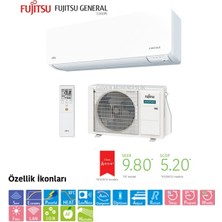Fujitsu High Spec 12.000 Btu/h A+++ Inverter Klima R32 ASEH12KGTG