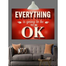 Tablo Mega Her Şey Iyi Olacak Mesajı Dekoratif Kanvas - Mdf Ahşap Tablo