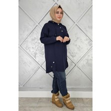 Pys Giyim Kadın Çıt Çıtlı Kapüşonlu Tesettür Tunik