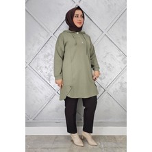 Pys Giyim Kadın Çıt Çıtlı Kapüşonlu Tesettür Tunik