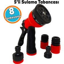 Nzb Bahçe Sulama 8 Fonksiyonlu Ayarlanabilir Tabancası Dayanıklı Yüksek Basınçlı Dayanıklı 5'li Set
