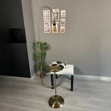 Bamyum Lille Bal Rengi Cam Eskitme Gövde Lambader Tepsili Hareketli Başlık Modern Metal Zemin Lambası