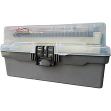 Captain 2 Raflı Gri Balıkçı Kutusu