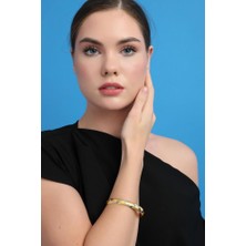 Sembol Gold 8 Ayar Altın Bilezik Zikzak Desenli 10 mm