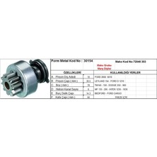 Universal Marş Dişlisi 10 Diş 6 Kanal Mako Tipi Ford 2600 Cargo Bmc TM140 Dodge As 250 900 Yç.fr. Ds=10 Dkç=39,5 Boy=78 Ks=6 Bdç=14,3 Gç=60