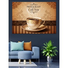 Artmeg Kahve Fincanı Retro Görsel Dekoratif Kanvas - Mdf Ahşap Tablo