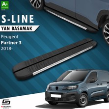 S-Dizayn Peugeot Partner 3 S-Line Krom Yan Basamak 203 Cm 2018 Üzeri A+ Kalite