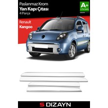 S-Dizayn Renault Kangoo Krom Yan Kapı Çıtası 4 Prç 2008-2011