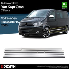 S-Dizayn VW T5 Transporter Krom Yan Kapı Çıtası 7 Prç 2003-2010 (U.Ş)