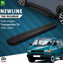 S-Dizayn VW Transporter T4 Uzun Şase NewLine Siyah Yan Basamak 253 Cm 1995-2003 A+ Kalite