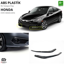 S-Dizayn Honda Civic FC5 ABS Plastik Ön Tampon Flap Parlak Siyah 2016-2021 A+Kalite