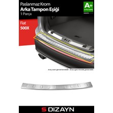 S-Dizayn Fiat 500X Krom Arka Tampon Eşiği 2015 Üzeri