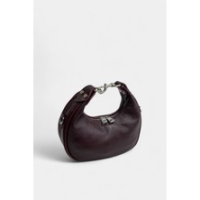 MİALES %100 Hakiki Deri Çift Fermuar ve Uzun Askı Detaylı Kadın Omuz Çantası