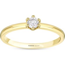 Assos Pırlanta 0.20 Karat Pırlanta Tektaş Yüzük