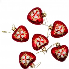 Bravo Asılabilir Yılbaşı Yeniyıl Ağacı Süsü Kalp Christmas New Year Ornaments