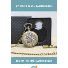 Letsii Özel Kutulu Çanakkale Destanı Antik Bronz Köstekli Saat