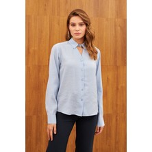 Stella Pulvis Mavi Pencere Detaylı Gömlek