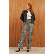 Stella Pulvis Siyah Kaz Ayağı Wide Leg Yüksel Bel Pantolon