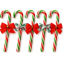 Candyzoo Süslü Yılbaşı Baston Şeker 40-45 Gr. 5 Adet