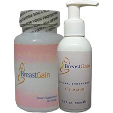 Süper Breastgain Krem 120 ml + Breastgain 60 Lı Caps Kadınlara Özel Boyut Şekillendirici Takım
