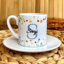 Loren Gift Çiçeklerin Dansı Temalı Kişiye Özel Isimli Türk Kahvesi Fincanı – Porselen 90 ml