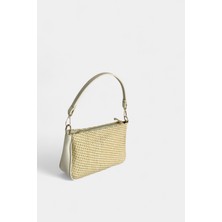 %100 Hasır Uzun Askı Detaylı Kadın El ve Omuz Çantası