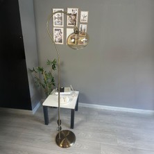 Bamyum Solvia Cam Bal Rengi Soru Işareti Gövde Lambader Modern Oturma Odası Uyumlu