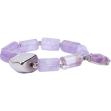 Bütüncül Şifa Mor Denge Ametist ve Ametrin Doğal Taş Bileklik