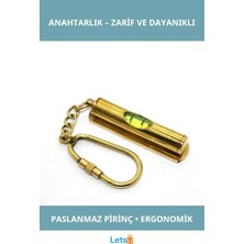 Letsii Parlak Pirinç Dayanıklı Ergonomik Anahtarlık