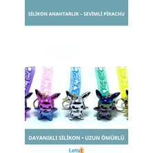 Letsii Sevimli Pikachu Silikon Anahtarlık Çanta Süsü