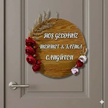 Evsay Kişiye Özel Isimli Ahşap Kapı Süsü