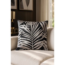 Premier Home Kadife Kırlent Kılıfı Siyah Bej V1 50X50