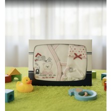 Yusgos Organik 5 Parça Bear Ayıcık Nakışlı Yenidoğan Hastane Çıkışı Seti