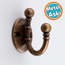 Nzb Metal Askı Antik Bakır Vestiyer Dolap Askılık Askılığı Duvar Banyo Mutfak Elbise Çanta Askısı