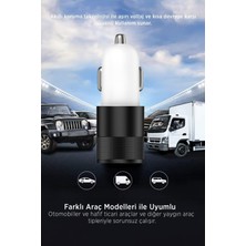 Neffo Çift USB Araç Şarj Cihazı | Tüm Araç Modelleri ile Uyumlu 2 Portlu Hızlı Şarj Adaptörü