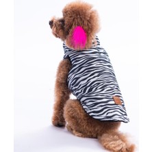 Pawstar Lodwar Street Zebra Desen Yelek Köpek Yeleği Köpek Kıyafeti Köpek Yağmurluk