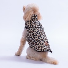 Pawstar Mbeya Gold Leopar Desen Yelek Köpek Yeleği Köpek Kıyafeti Köpek Yağmurluk