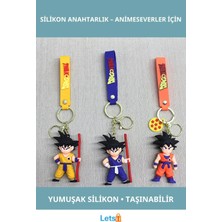 Letsii Dragon Ball Temalı Silikon Anahtarlık Goku Figürlü