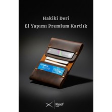 Koof Craft Skul El Yapımı Hakiki Deri Kartlık Cüzdan - Hediyelik El Yapımı Deri Kartlık Cüzdan