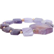 Bütüncül Şifa Ruhun Işıltısı Ametist Doğal Taş Bileklik